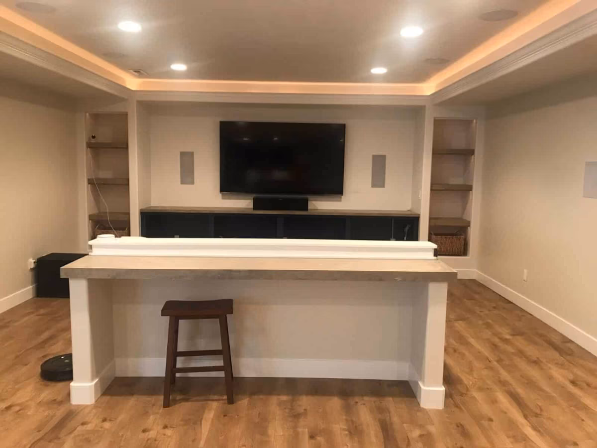 Basement finishing project in Utah