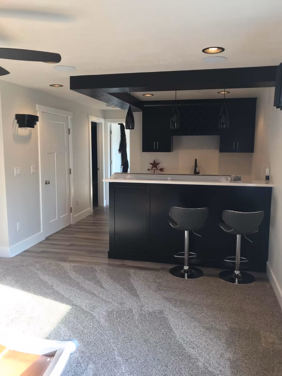 Basement finishing project in Utah