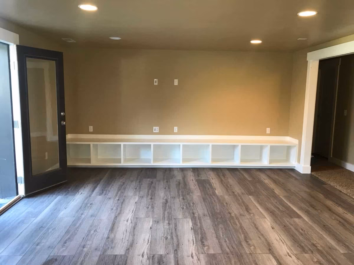 Basement finishing project in Utah