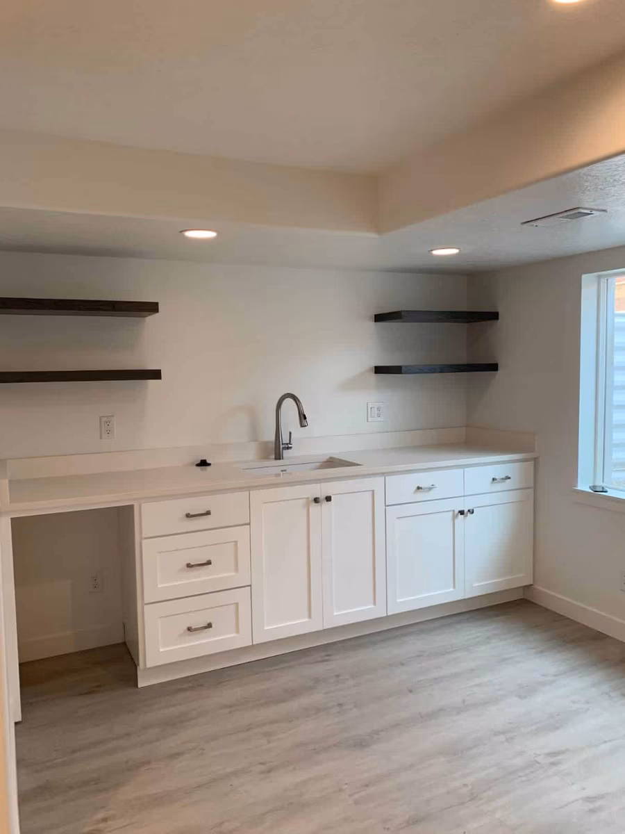 Basement finishing project in Utah