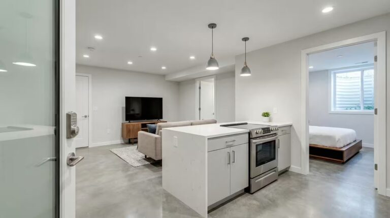 Basement apartment ADU living space